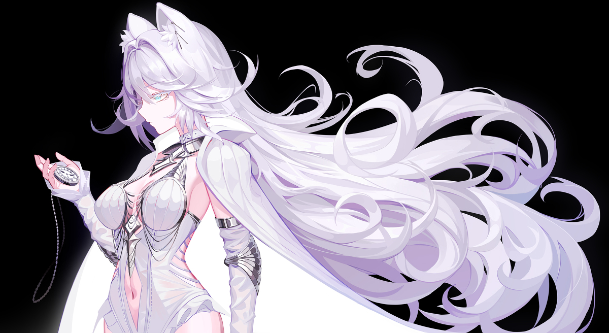 This is a pixiv picture whose title is 白猫.