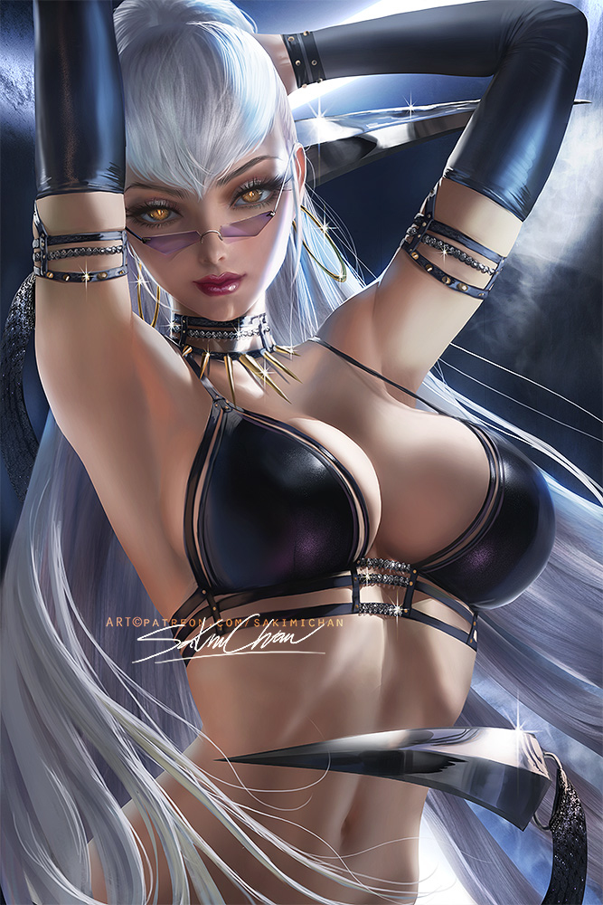 This is a pixiv picture whose title is K/DA伊芙琳 KDA Evelynn Portrait.