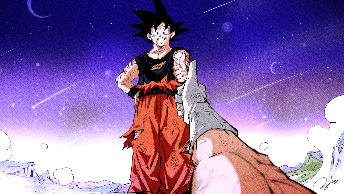 This is a pixiv picture whose title is ベジータ目線.