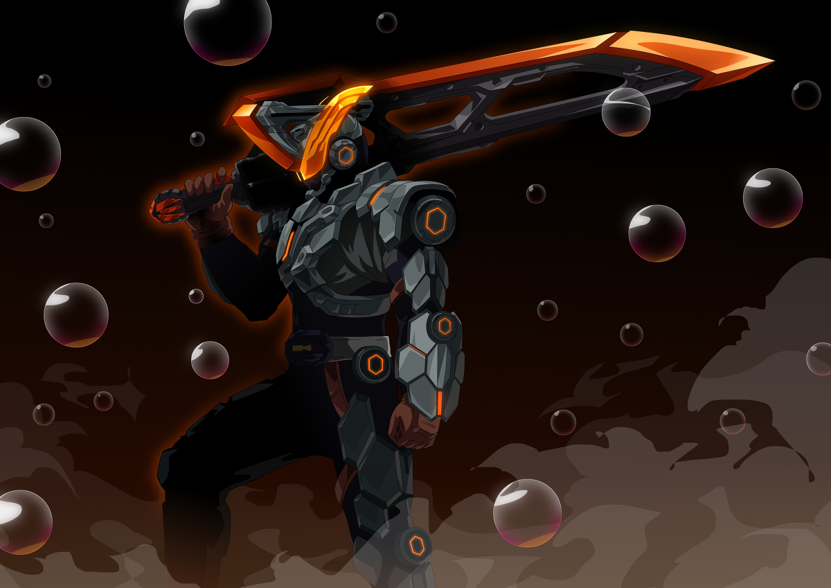 This is a pixiv picture whose title is 仮面ライダーバスター.