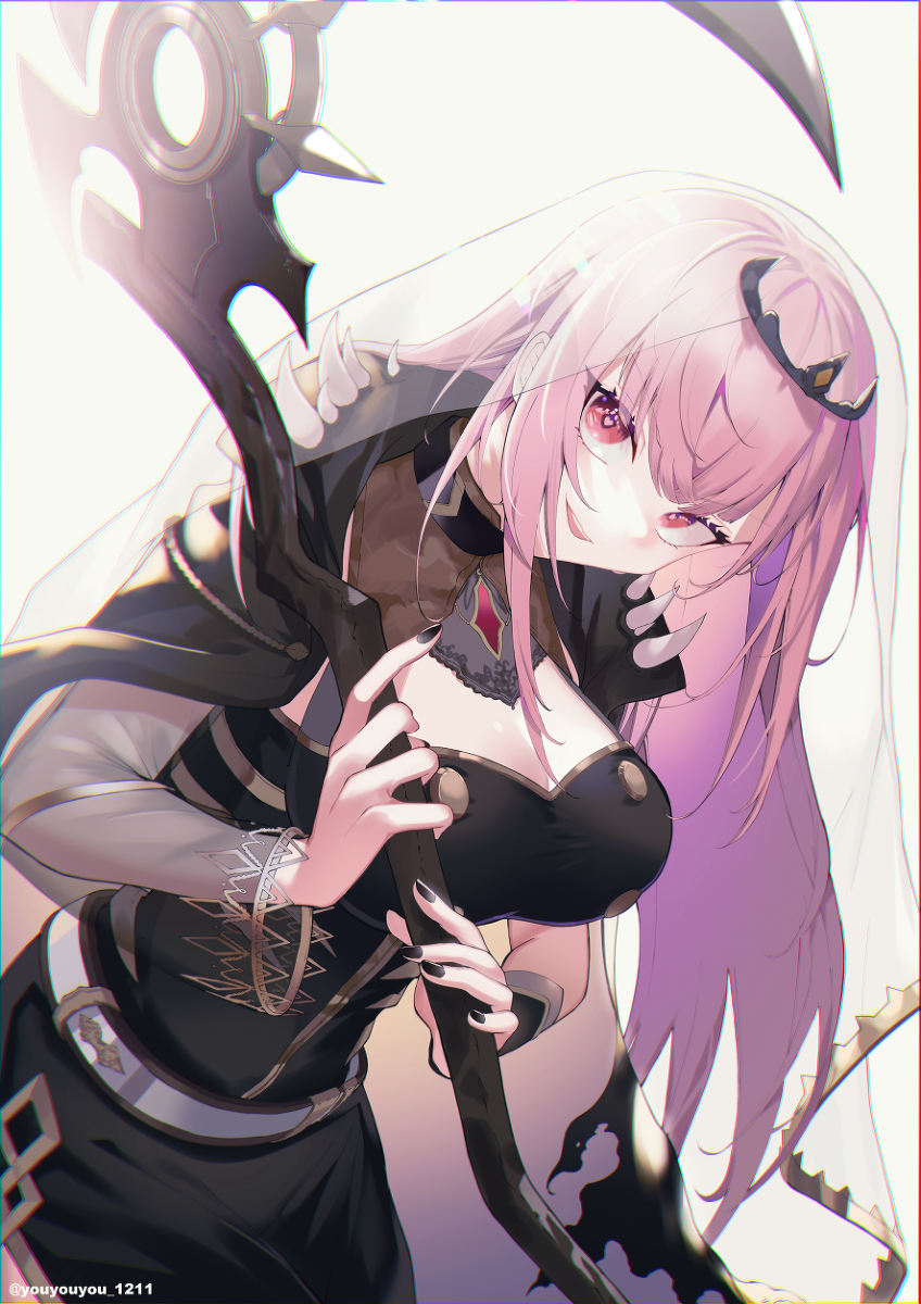 This is a pixiv picture whose title is 「ごめん、失礼しますが、〇んでください💗」.