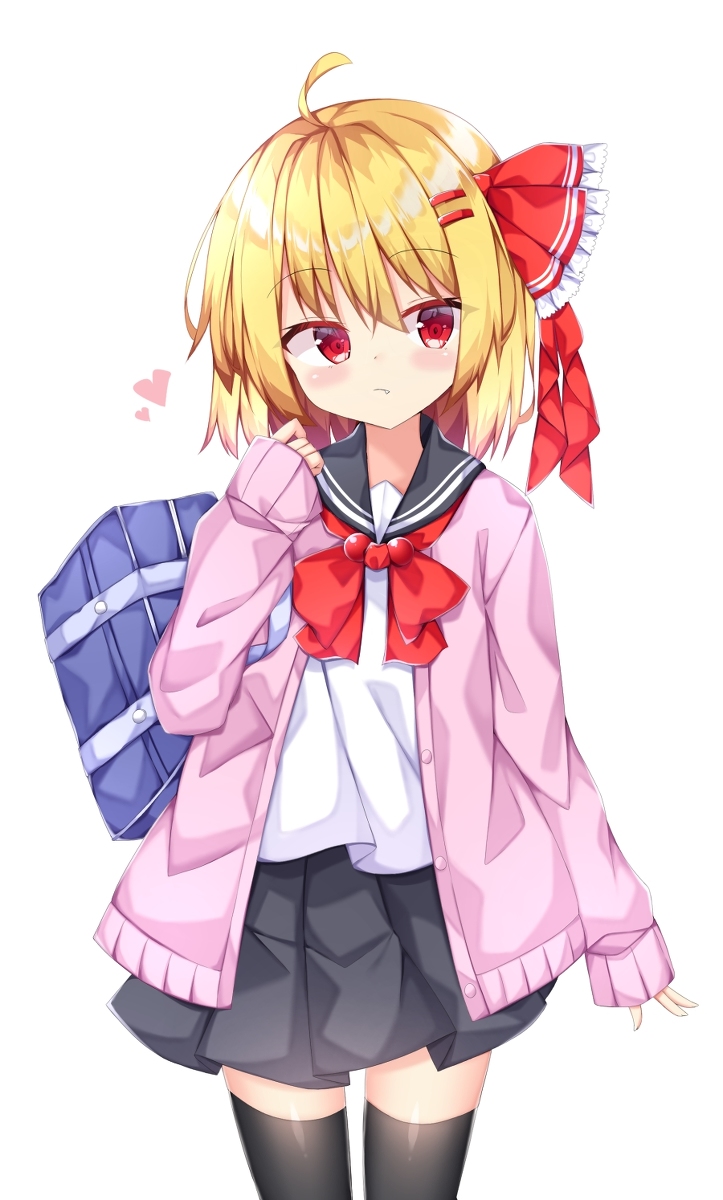 This is a pixiv picture whose title is 制服ルーミアちゃん.