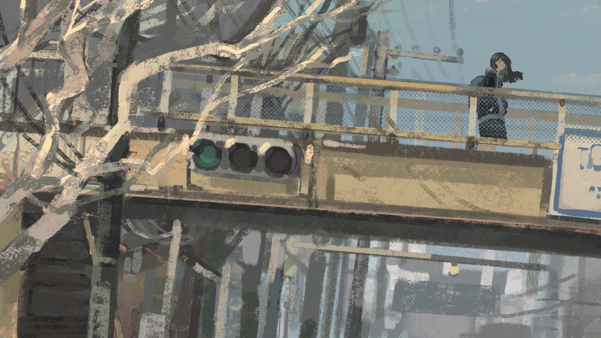 This is a pixiv picture whose title is 秋空渡る.