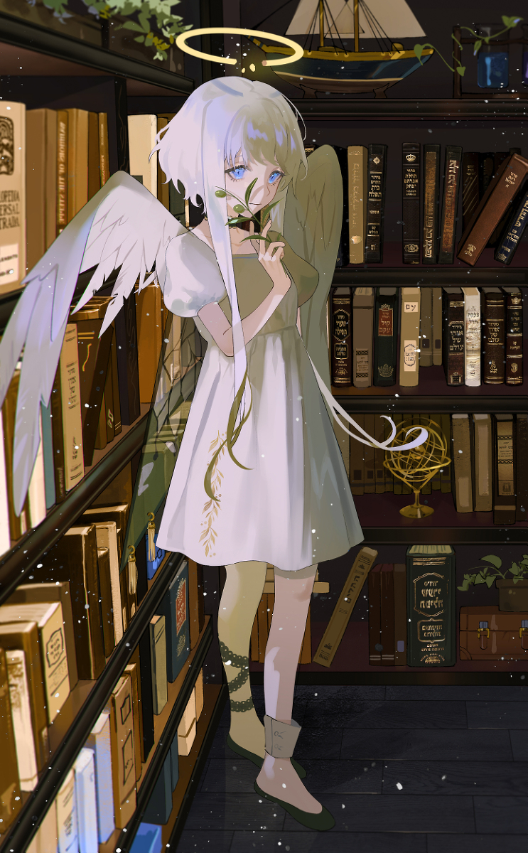 This is a pixiv picture whose title is 図書館.