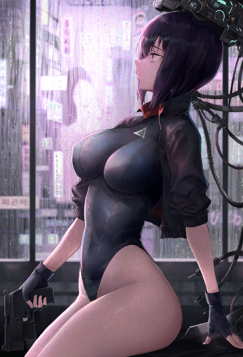 This is a pixiv picture whose title is 攻殻機動隊.
