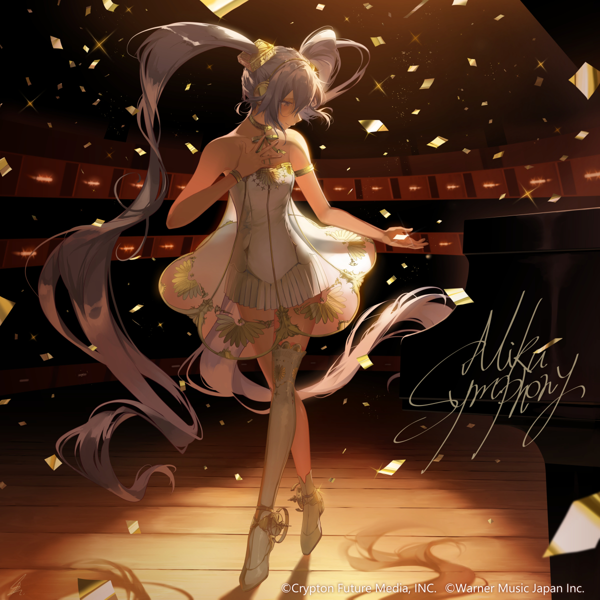 This is a pixiv picture whose title is 初音ミクシンフォニー.