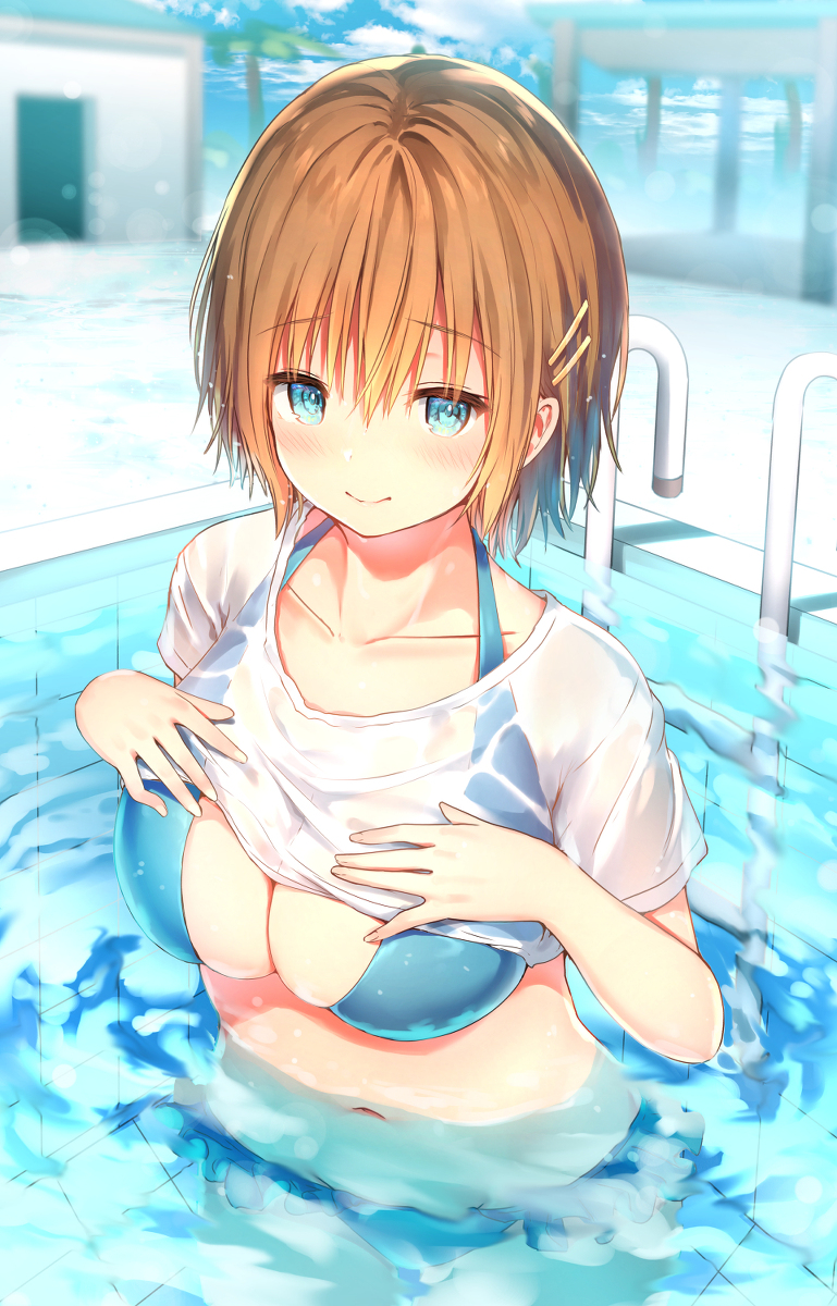 This is a pixiv picture whose title is 瑞葉水着デート.