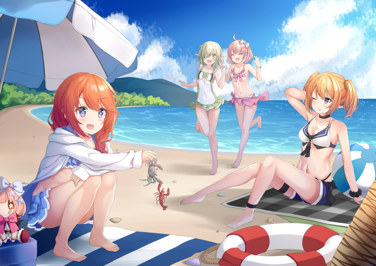 This is a pixiv picture whose title is 森の臆病者と聖なる学舎の異端児のバカンス.