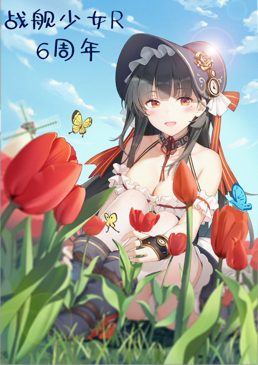 This is a pixiv picture whose title is 战舰少女R 6周年.