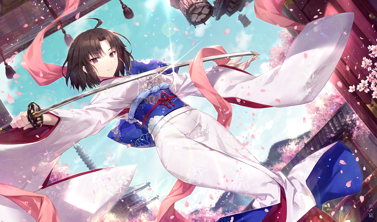This is a pixiv picture whose title is 両儀式.
