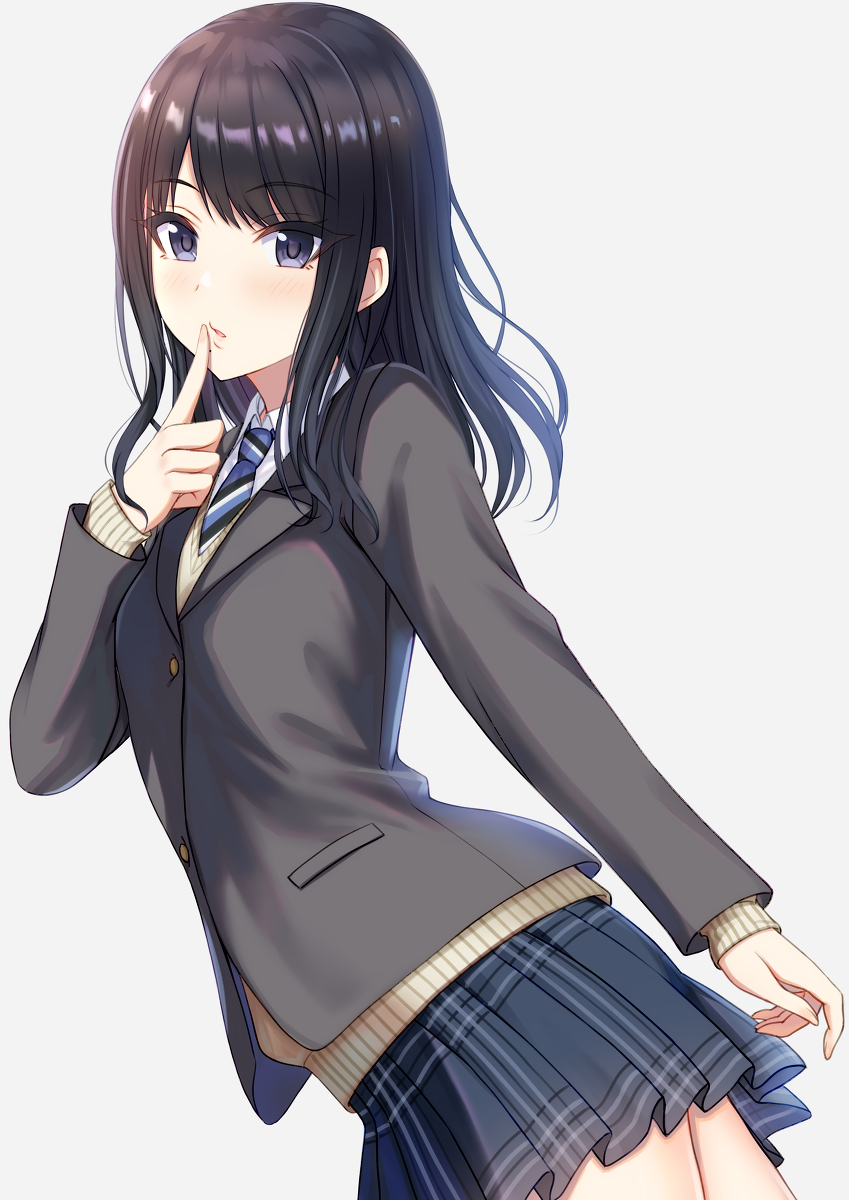 This is a pixiv picture whose title is 髪おろした灯織.