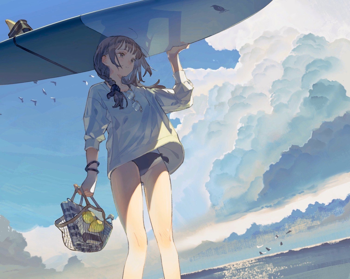 This is a pixiv picture whose title is 海.