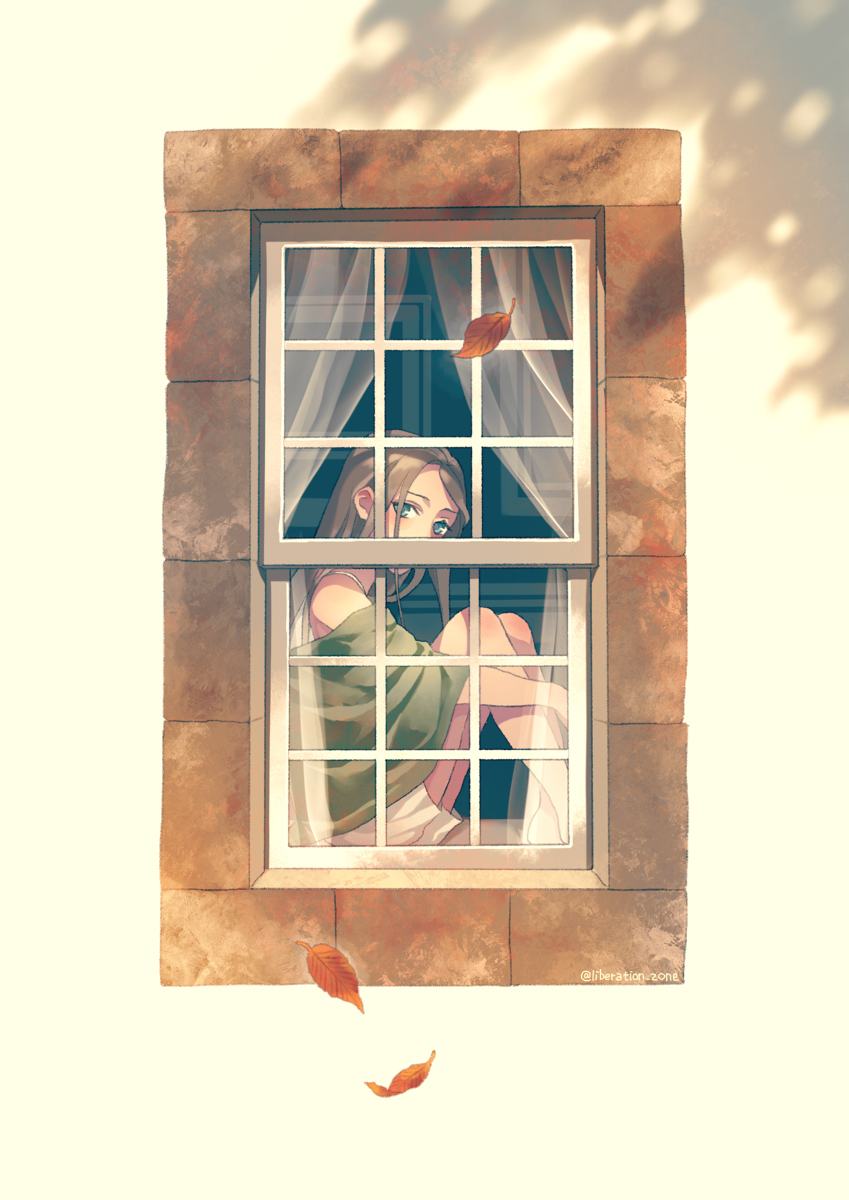 This is a pixiv picture whose title is 落葉.