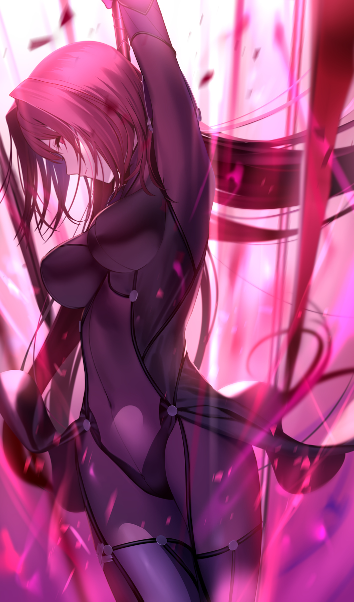 This is a pixiv picture whose title is 貫き穿つ死翔の槍.