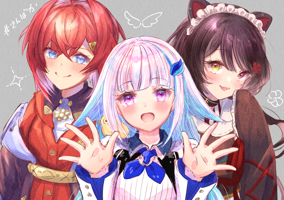 This is a pixiv picture whose title is さんばか.