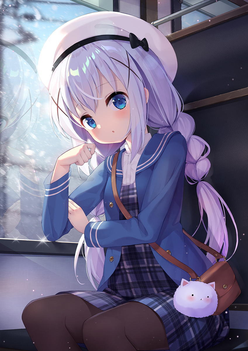 This is a pixiv picture whose title is 旅行中のチノちゃん.