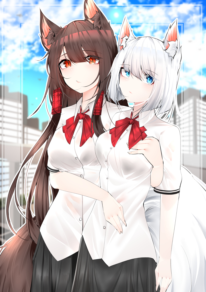 This is a pixiv picture whose title is 加賀 & 赤城.
