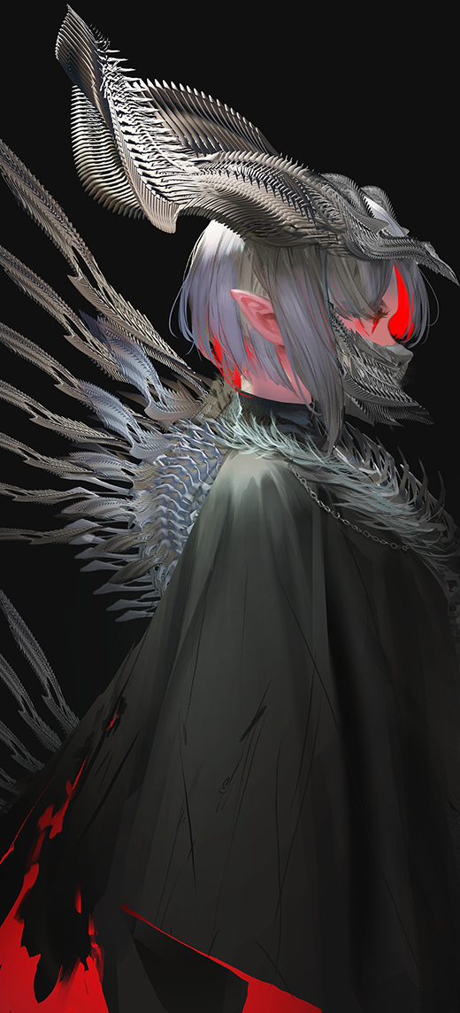 This is a pixiv picture whose title is 螺旋角の少女.