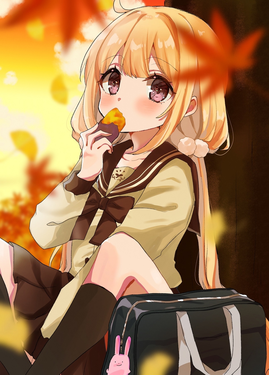 This is a pixiv picture whose title is 秋っぽい杏ちゃん！.