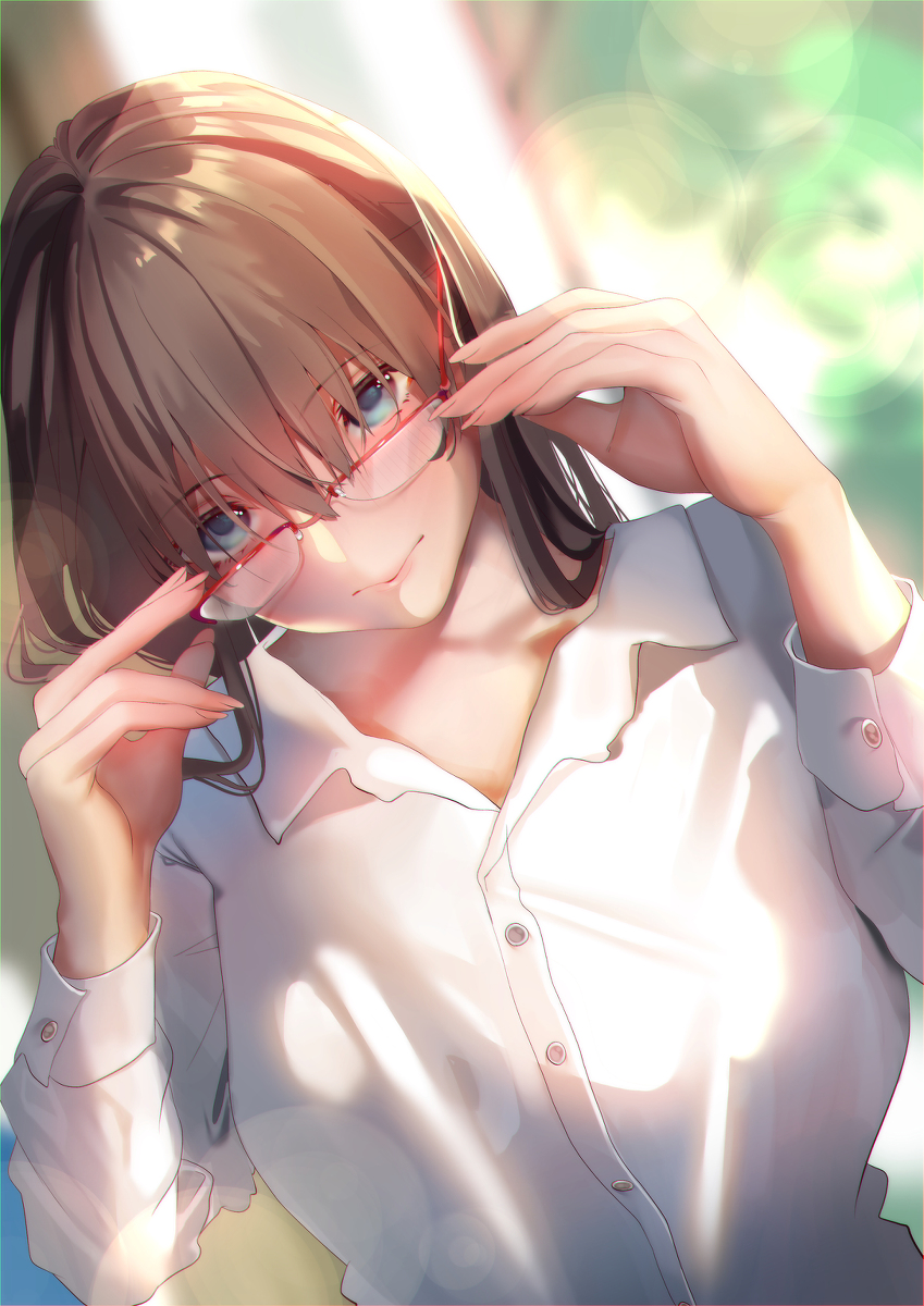 This is a pixiv picture whose title is 眼鏡の先輩.