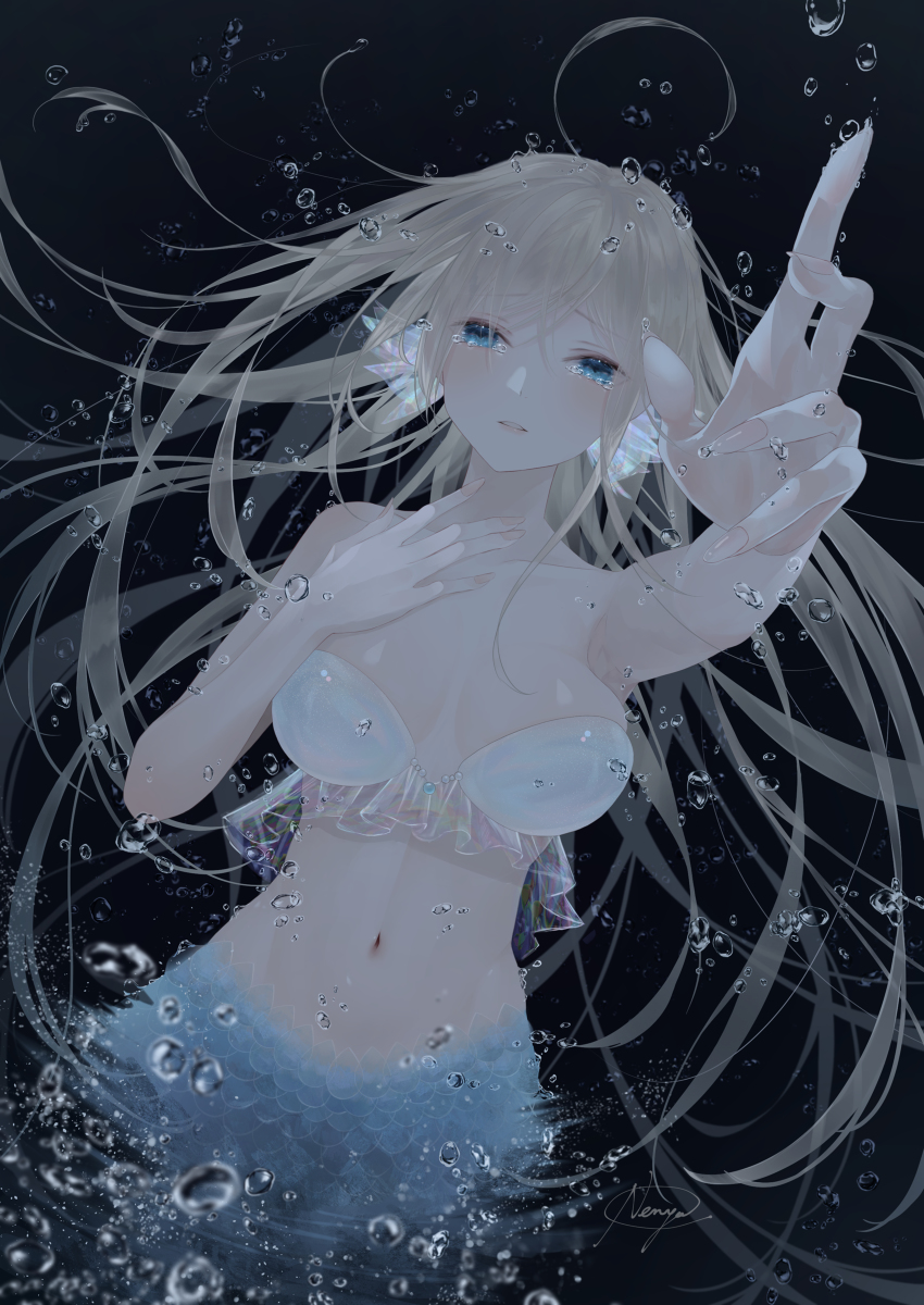 This is a pixiv picture whose title is 人魚姫リメイク.