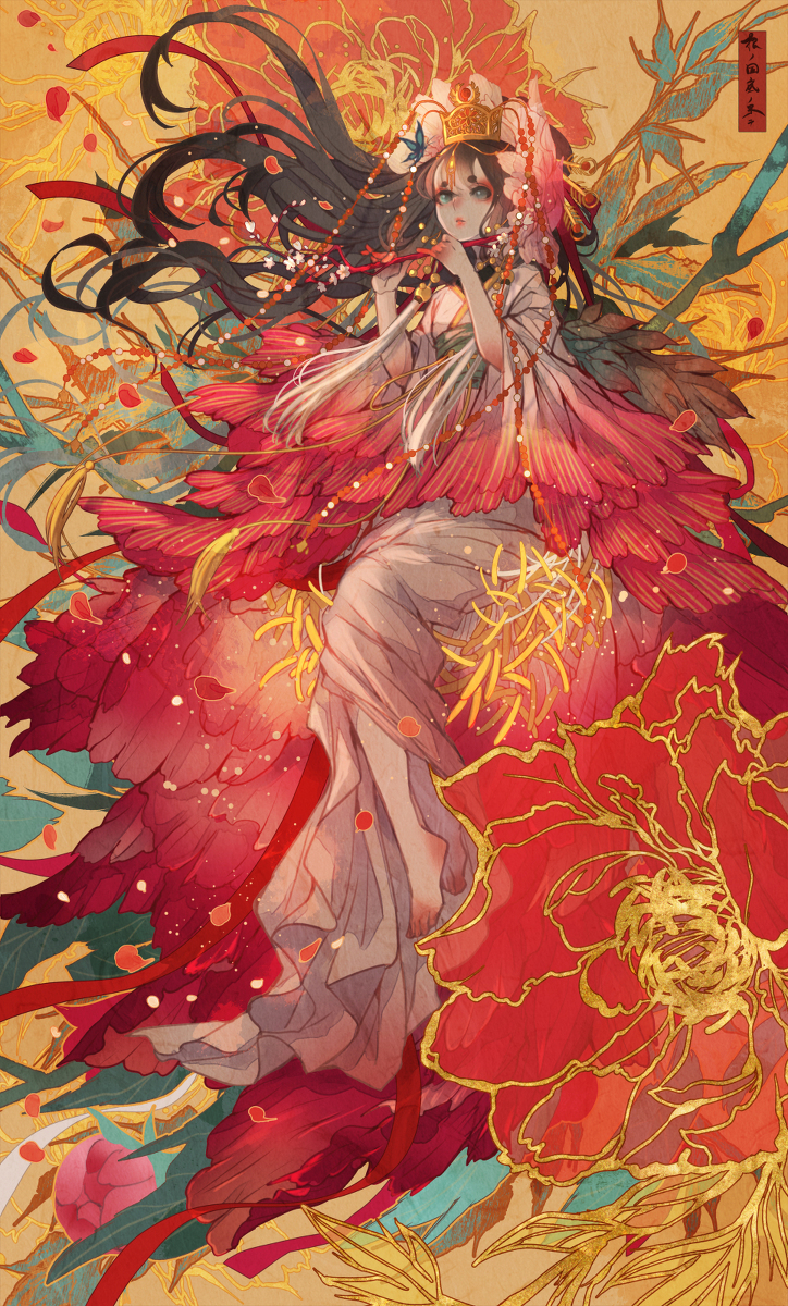 This is a pixiv picture whose title is 百 花 姫 -根の国底の果て-.