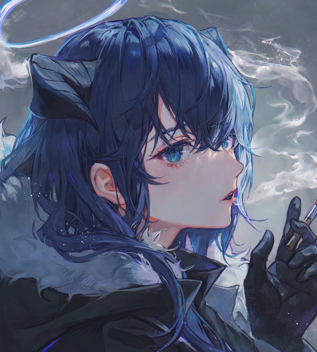 This is a pixiv picture whose title is タバコ.