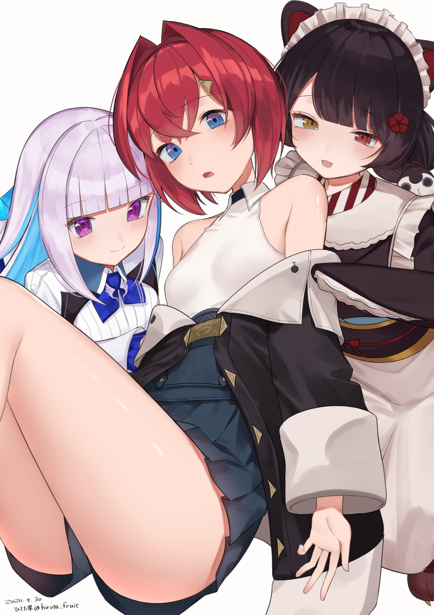 This is a pixiv picture whose title is いつもいっしょの３人.