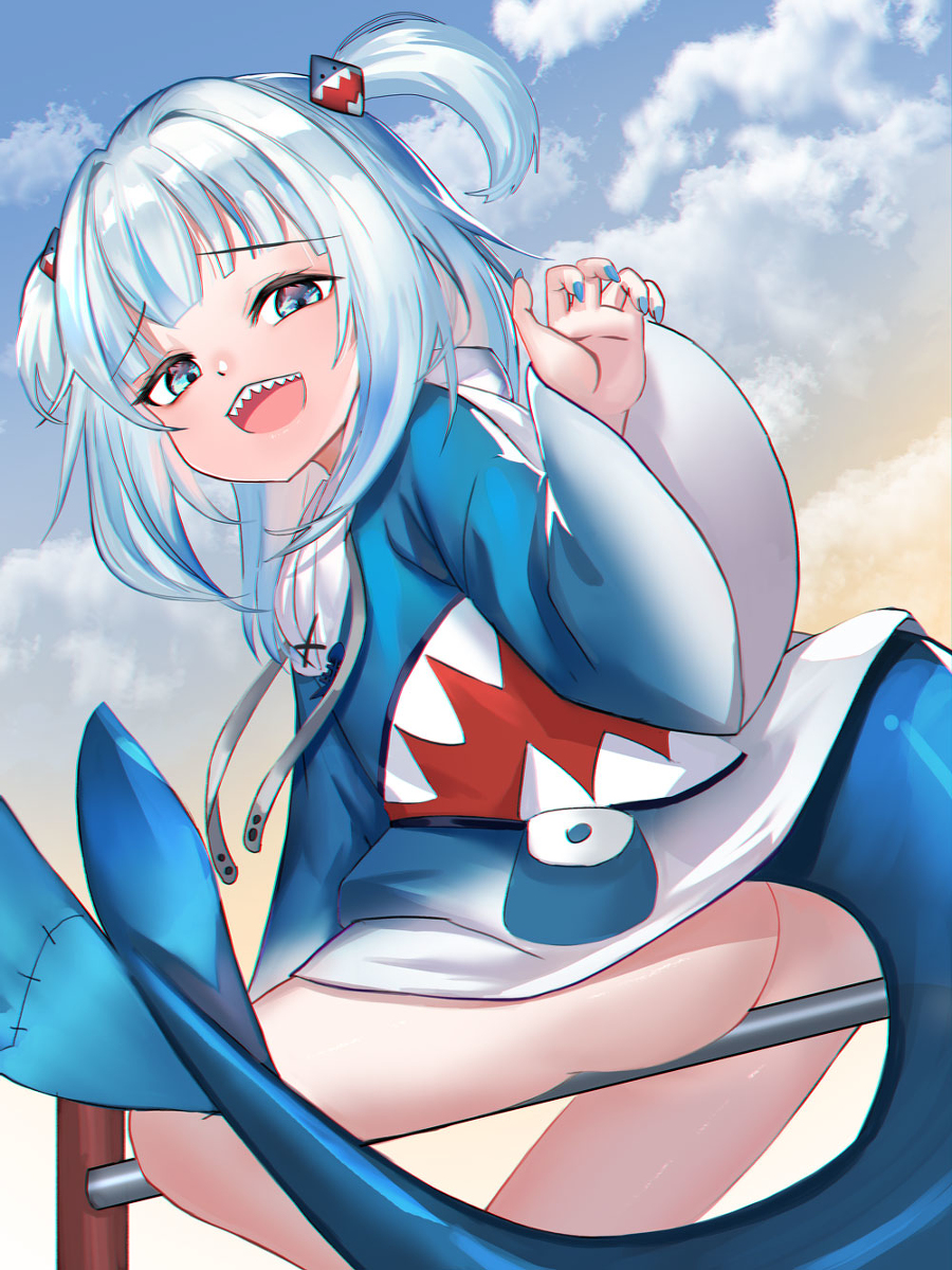 This is a pixiv picture whose title is gawrgura.