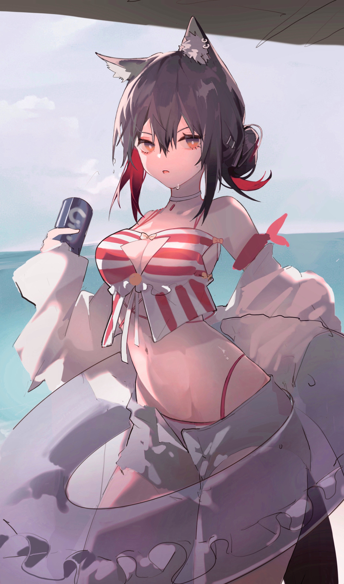 This is a pixiv picture whose title is 德克萨斯泳装.