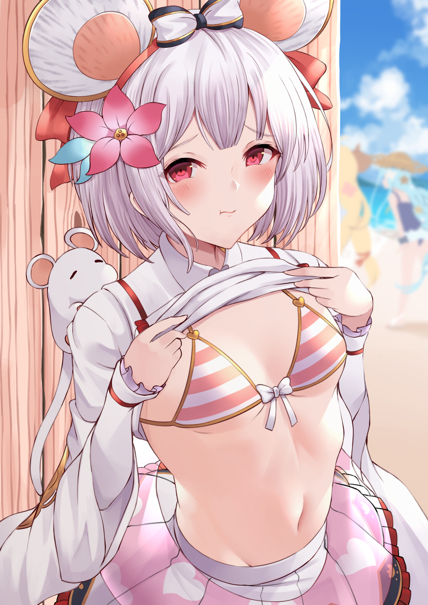 This is a pixiv picture whose title is 水着ビカラ.