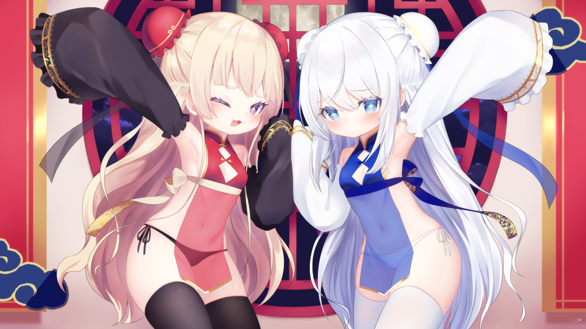 This is a pixiv picture whose title is ちゃいなふく！.