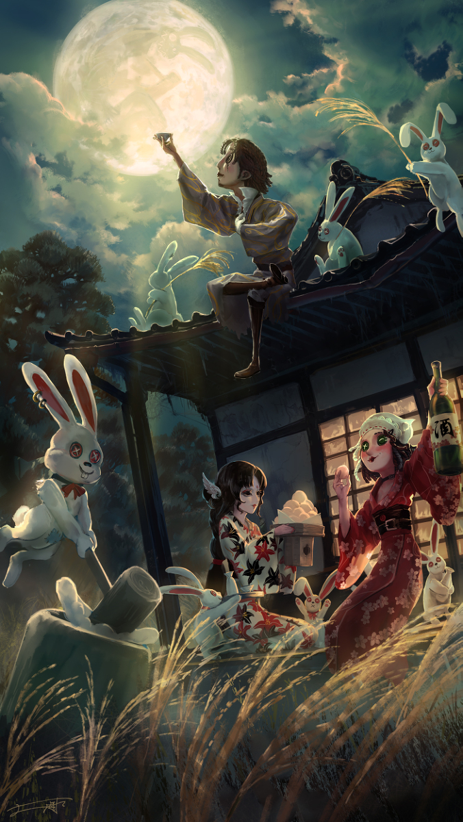 This is a pixiv picture whose title is 第五人格 IdentityV お月見.