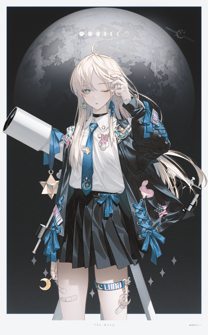 This is a pixiv picture whose title is the moon.