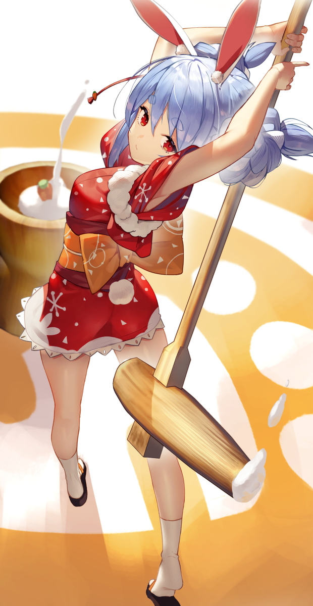 This is a pixiv picture whose title is 🌕🐰.
