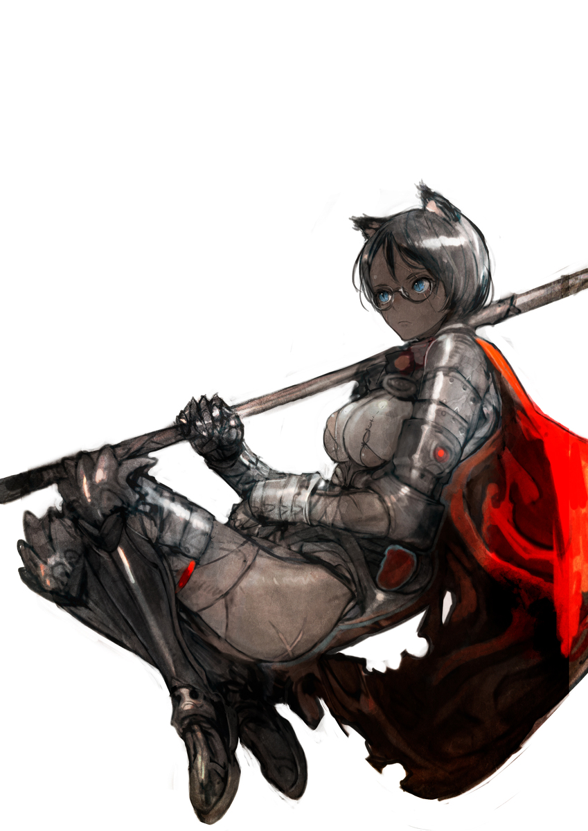 This is a pixiv picture whose title is メガネ猫耳.