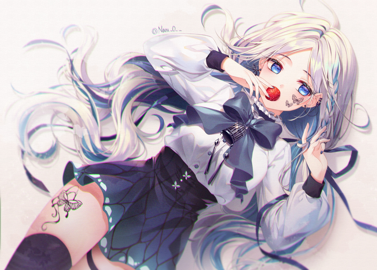This is a pixiv picture whose title is 蝶少女.