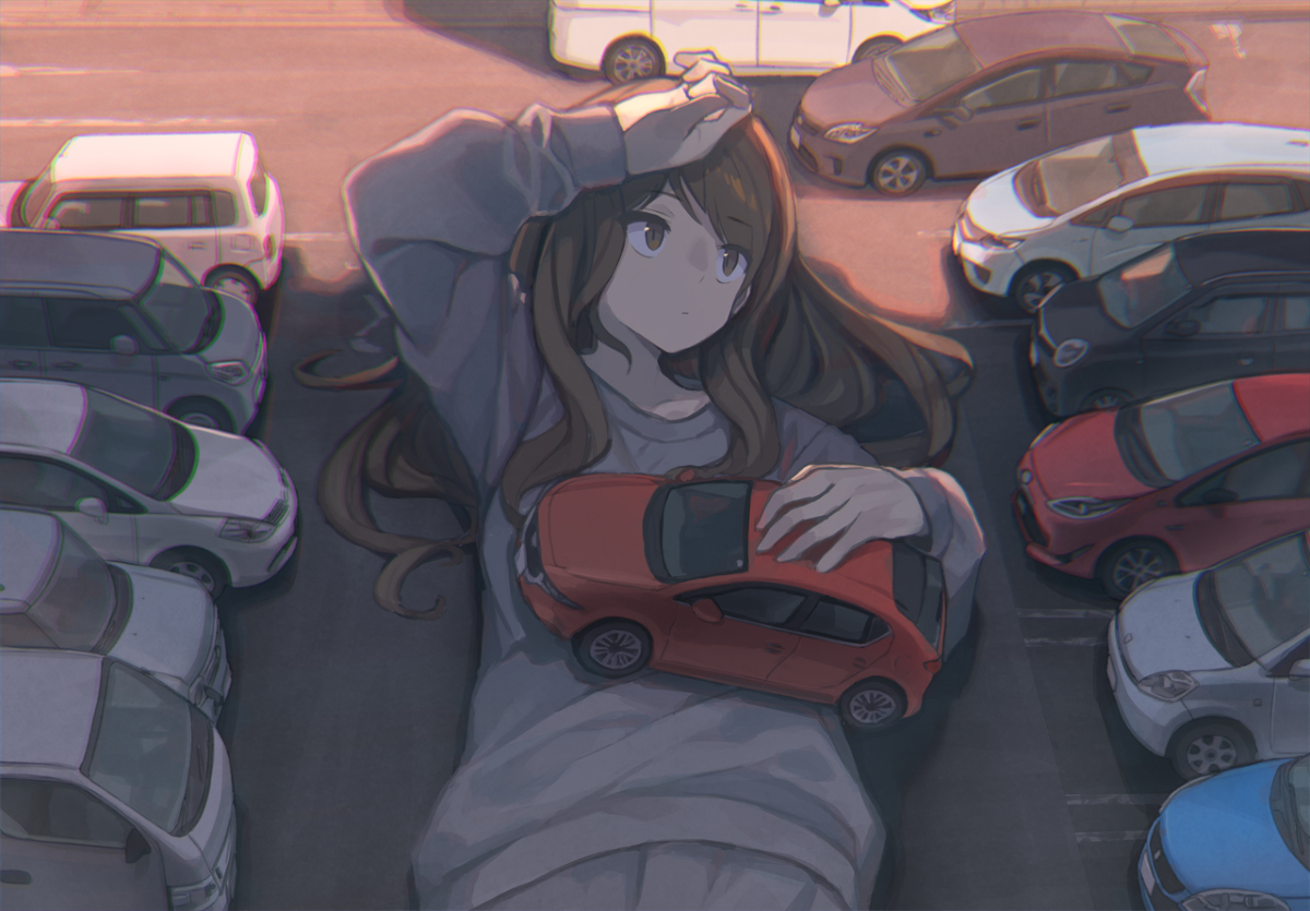 This is a pixiv picture whose title is 駐車.