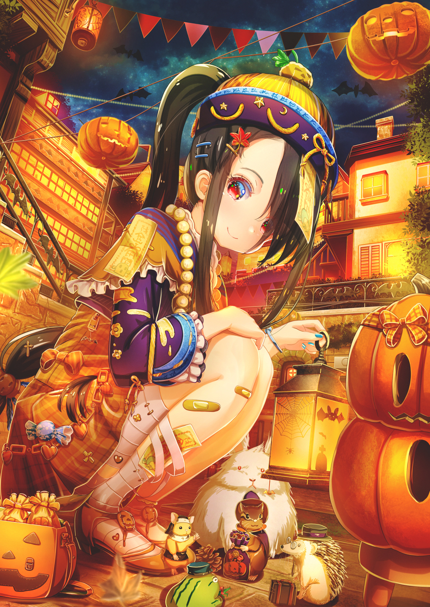 This is a pixiv picture whose title is ハロウィン街で待ち合わせ.