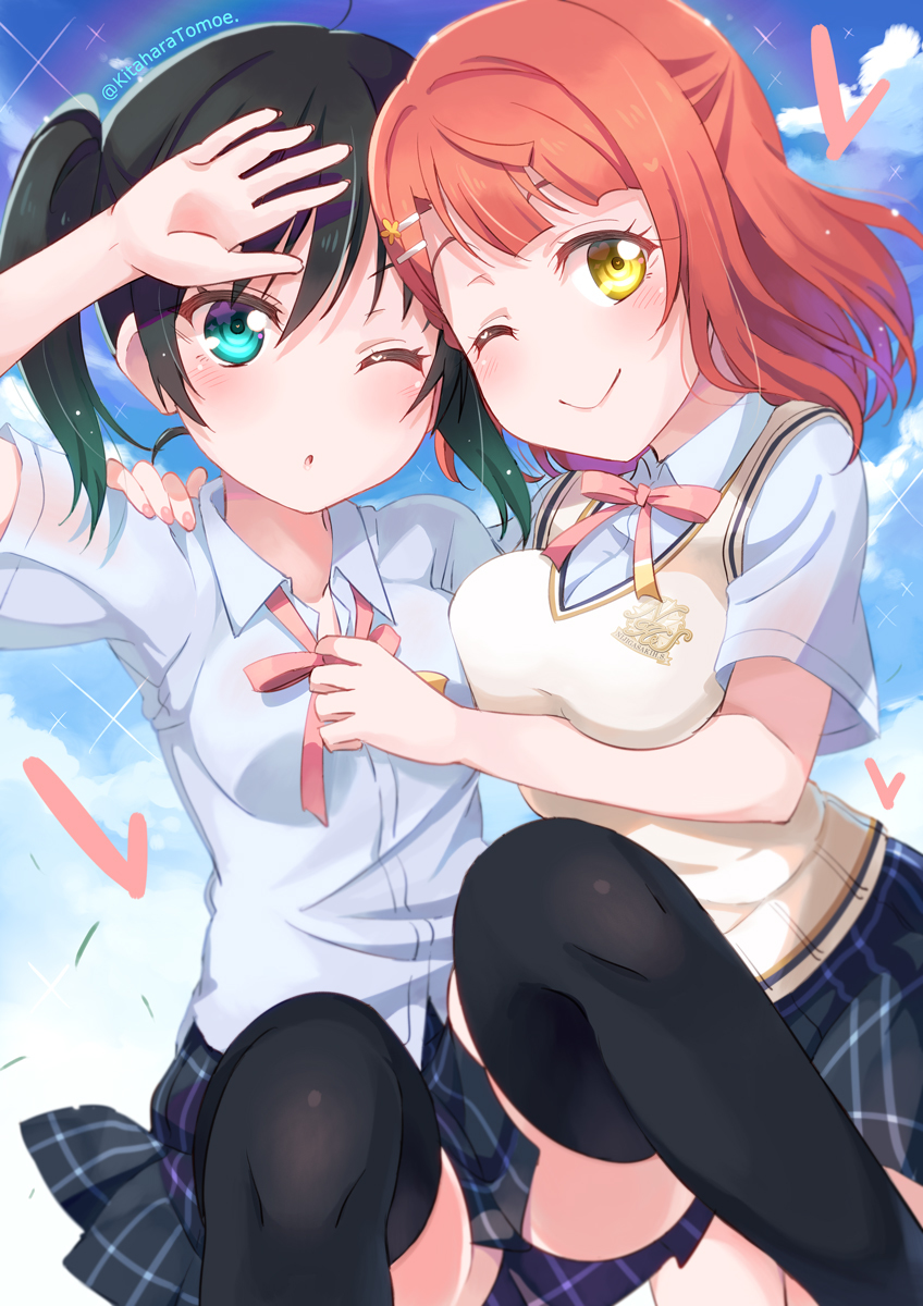 This is a pixiv picture whose title is 🎀💚虹ヶ咲アニメ放送開始記念✨.