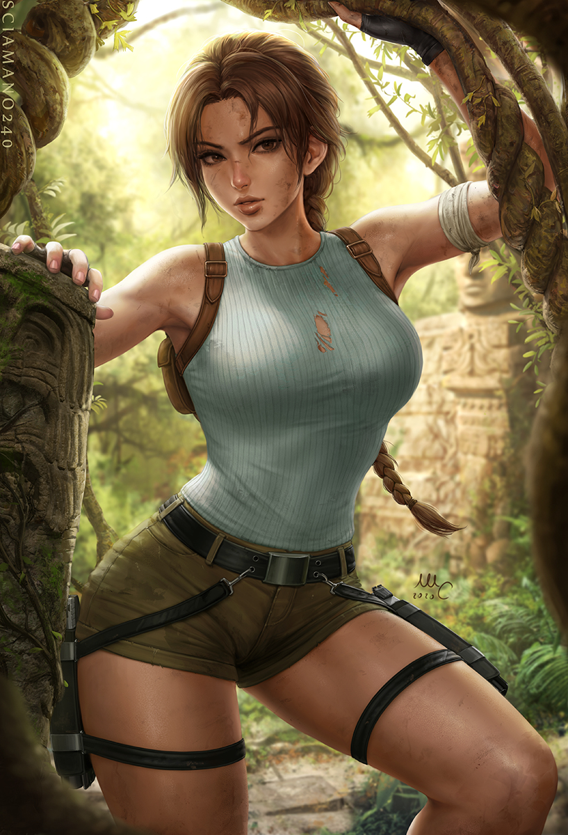 This is a pixiv picture whose title is Lara Croft.