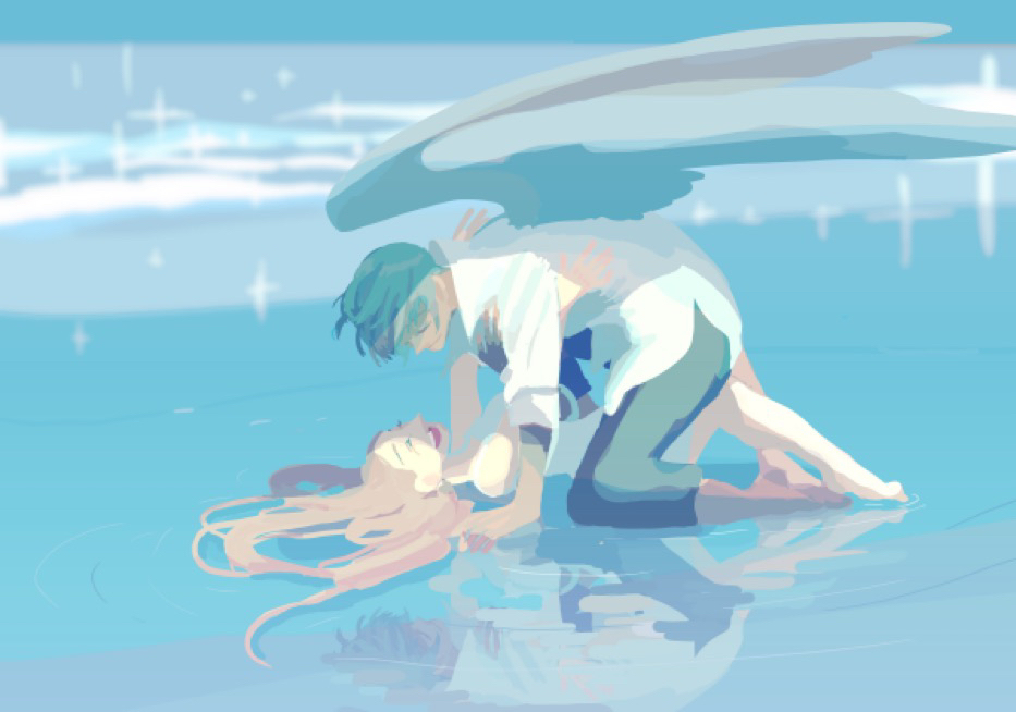 This is a pixiv picture whose title is 楽園へ連れてって.