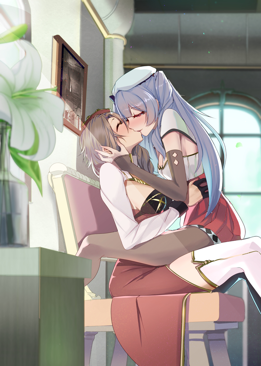 This is a pixiv picture whose title is [skeb]エイジャックスさん×エクセターさん.