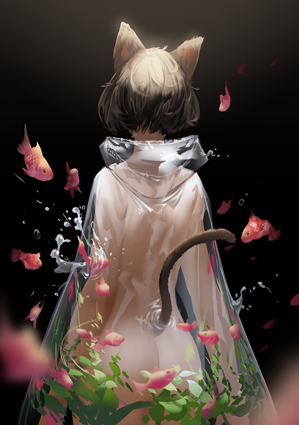 This is a pixiv picture whose title is 金魚鉢.