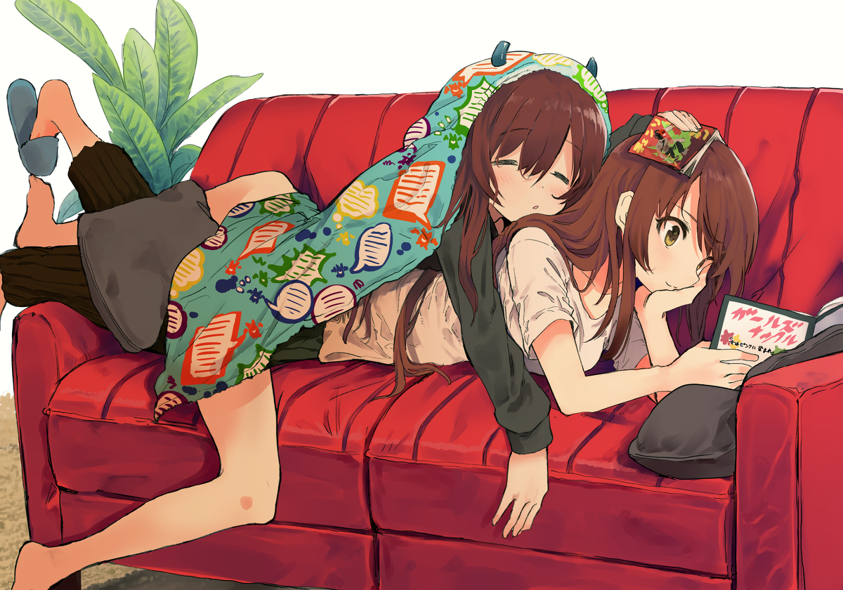 This is a pixiv picture whose title is 甘奈と甜花.