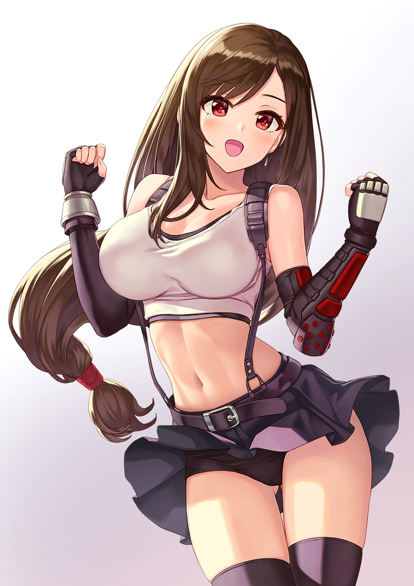 This is a pixiv picture whose title is 倒れたティファ.