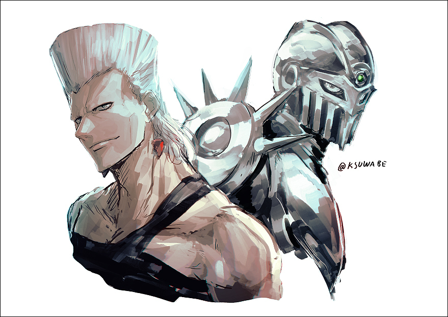 This is a pixiv picture whose title is ポルナレフ＆シルバーチャリオッツ.