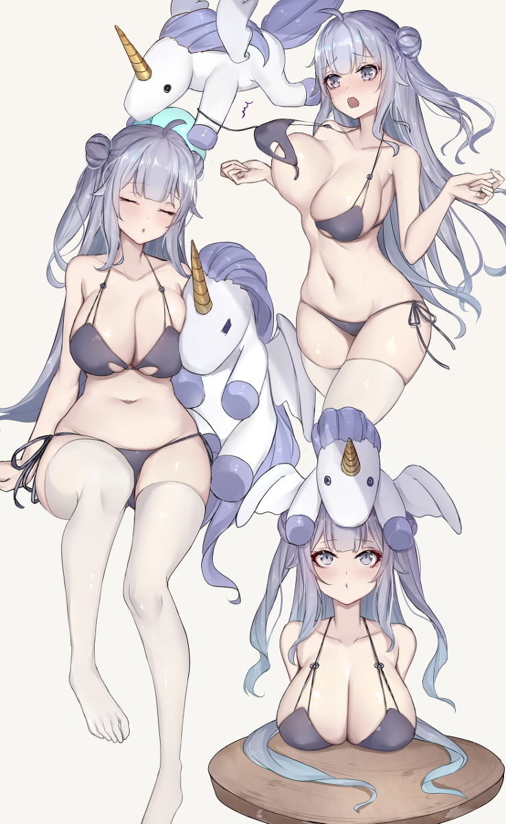 This is a pixiv picture whose title is ユニコーンちゃん(乳VER.).