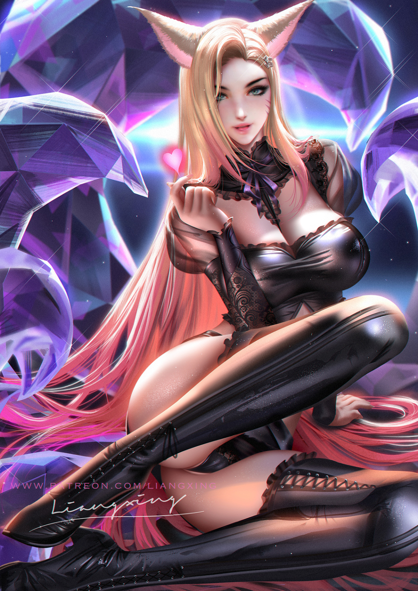This is a pixiv picture whose title is KDA Ahri.