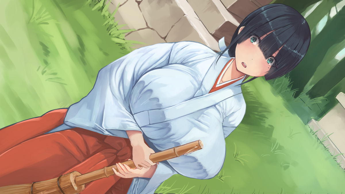 This is a pixiv picture whose title is 子宝神社のミコ先輩（キャラデザ変遷）.
